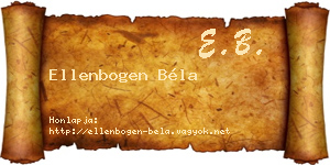 Ellenbogen Béla névjegykártya